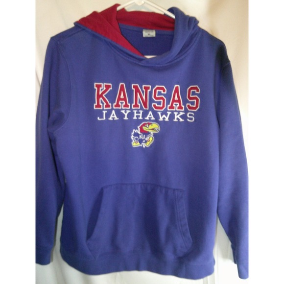 Athletics Kansas Jayhawks Hoodie Pullover‎ Youth XL Extra Large Kids - Picture 1 of 3